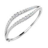 Clover Diamant-Kettenarmband mit Lünetten- und Pavé-Fassung aus Naturdiamanten in Platin