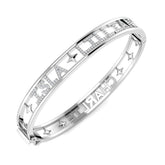 Clover Diamant-Kettenarmband mit Lünetten- und Pavé-Fassung aus Naturdiamanten in Platin