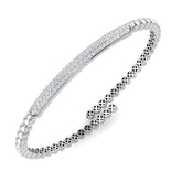 Clover Diamant-Kettenarmband mit Lünetten- und Pavé-Fassung aus Naturdiamanten in Platin