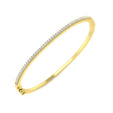 Clover Diamant-Kettenarmband mit Lünetten- und Pavé-Fassung aus Naturdiamanten in Platin