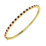 Clover Diamant-Kettenarmband mit Lünetten- und Pavé-Fassung aus Naturdiamanten in Platin