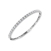 Lab Grown Diamond Bangle, White Gold Diamond Bangle, Half Eternity Diamond Bangle