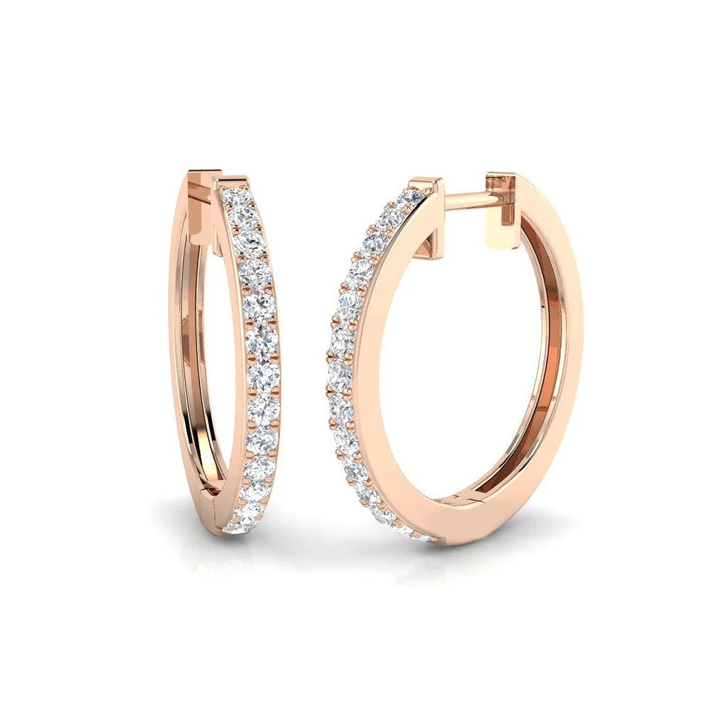 Hoop Earrings - Signature Pavé Set Diamond Loop