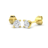 9ct Yellow Gold 0.39ct Lab Grown Diamond Solitaire Earrings