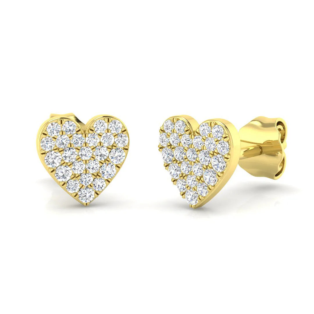 0.25 Carat Natural/Lab Grown Diamond Cluster Earring In 9K/18K Hallmarked Gold