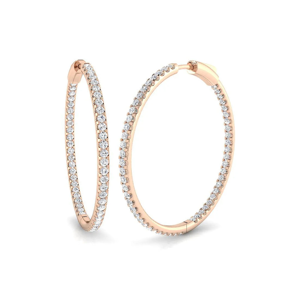 Hoop Earrings - 0.25 Carat Micro Pavé And Prong Splendor