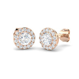Halo Stud Earrings - 1.25 Carat Luzyy Round Brilliant