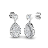 "Corey Gold Diamond Drop & Trilogy Earrings - Exquisite Luxury Jewel"