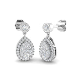 "Corey Gold Diamond Drop & Trilogy Earrings - Exquisite Luxury Jewel"