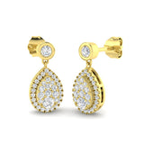 "Corey Gold Diamond Drop & Trilogy Earrings - Exquisite Luxury Jewel"