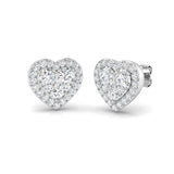 1.00 Carat Natural/Lab Grown Diamond Cluster Earring In 9K/18K Hallmarked Gold