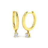 Emlyn Gold Drop & Trilogy Diamond Earrings - Elegant Luxury Jewelry