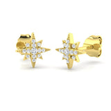9ct Yellow Gold 0.08ct Natural Diamond Fancy Earrings