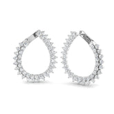 Natural & Lab-Grown Round Cut Diamond Twisted Hoop Earrings | Prong Set