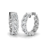 1.00 Carat Natural/Lab-Grown Round Diamond Hoop Earring in Gold - UK Made