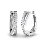 0.50 Ct Natural & Lab-Grown Round Cut Diamond Hoop Earrings | Pavé Set
