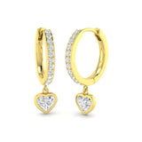 Natural Diamond Drop Earring In 9K/18K Hallmarked Gold