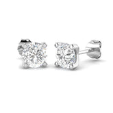 9ct White Gold 1.42ct Lab Grown Diamond Solitaire Earrings