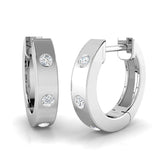 0.20 Carat Lab Grown Diamond Hoop Earring in 9K Hallmarked Gold