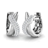 0.40ct Diamond Hoop Earrings in Twisted Design |Natural & Lab-Grown Diamonds