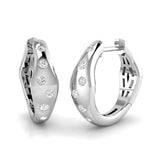 Natural & Lab-Grown Diamond Round Cut Bezel Setting Hoop Earrings | 0.20Ct Total