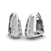 Natural & Lab-Grown Diamond Round Cut Flush Setting Hoop Earrings | 0.20Ct Total