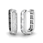 Natural & Lab-Grown Diamond Round Cut Flush Setting Hoop Earrings | 0.25Ct Total