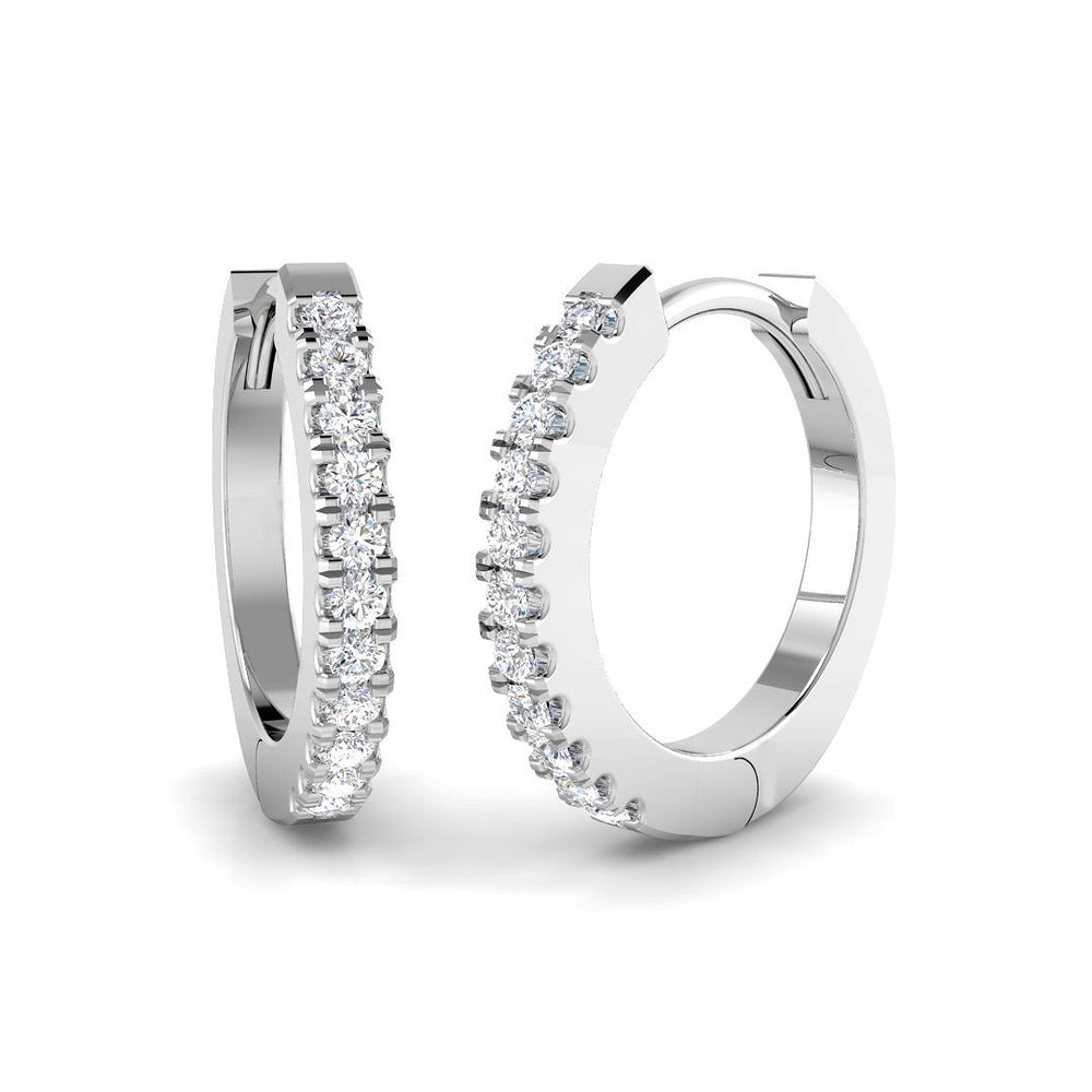 Hoop Earrings - Erfwy 0.2ct-1ct Round Cut