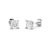 9ct White Gold 1.44ct Lab Grown Diamond Solitaire Earrings