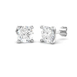 9ct White Gold 3.14ct Lab Grown Diamond Solitaire Earrings