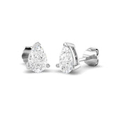 9ct White Gold 1.09ct Lab Grown Diamond Solitaire Earrings