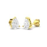 9ct Yellow Gold 1.09ct Lab Grown Diamond Solitaire Earrings