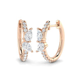 Hoop Earrings - Luyly Luxury 1ct Gold Diamond For Elegance