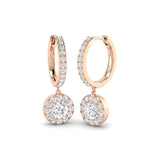 Luzny 1.75ct Gold Drop & Trilogy Diamond Earrings - Luxury Jewelry