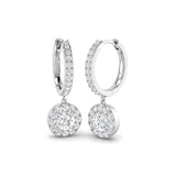 Luzny 1.75ct Gold Drop & Trilogy Diamond Earrings - Luxury Jewelry