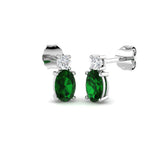 "Oriel Emerald Cut Diamond Earrings in Gold - Luxury 1ct to 1.25ct"