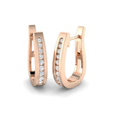 Hoop Earrings - Luzxy Luxurious 0.1ct Gold Diamond