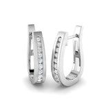 Hoop Earrings - Luzxy Luxurious 0.1ct Gold Diamond