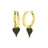 "Luysy Heart Gold Diamond Earrings - 0.15ct Luxury Jewelry"