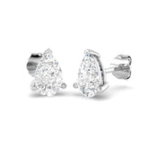 9ct White Gold 1.5ct Lab Grown Diamond Solitaire Earrings