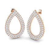 Elegant 4.0Ct Gold Teardrop Diamond Earrings in Yellow Gold