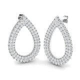 Elegant 4.0Ct Gold Teardrop Diamond Earrings in Yellow Gold