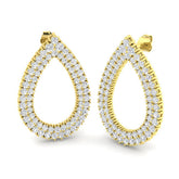 Luyxy 4ct Gold Diamond Shape Earrings - Elegant Luxury Jewelry