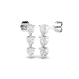 Luzby 1ct Gold Drop & Trilogy Diamond Earrings - Luxury Jewelry Gift