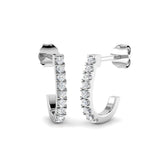 Hoop Earrings - Ergwy 9k White Gold Pure Radiance
