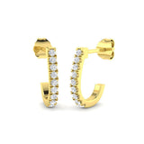 Hoop Earrings - Ergwy 9k White Gold Pure Radiance