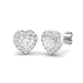 Natural/Lab Grown Diamond Halo Earring In 9K/18K Hallmarked Gold