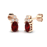 Skyla Luxury Ruby and Diamond Gold Earrings | 1ct to 2ct Elegance