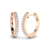 Hoop Earrings - Ergby 0.1ct - 0.2ct Round Cut Diamond Pure Radiance