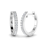 Hoop Earrings - Ergby 0.1ct - 0.2ct Round Cut Diamond Pure Radiance